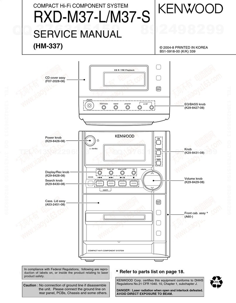 Kenwood RXD-M37-L Service manual