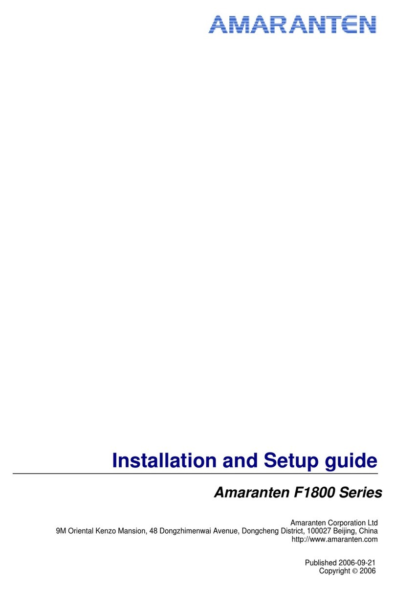 Amaranten F1800 Series Installation and setup guide