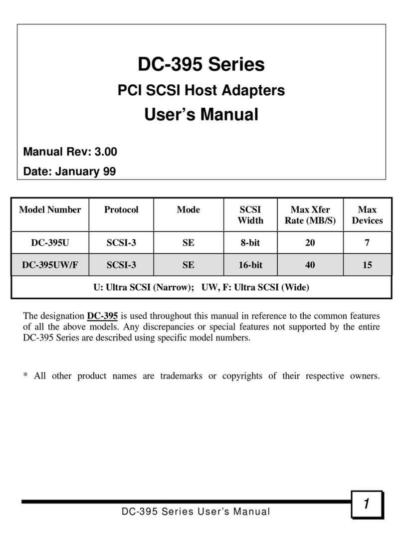 Tekram Technology DC-395U user manual