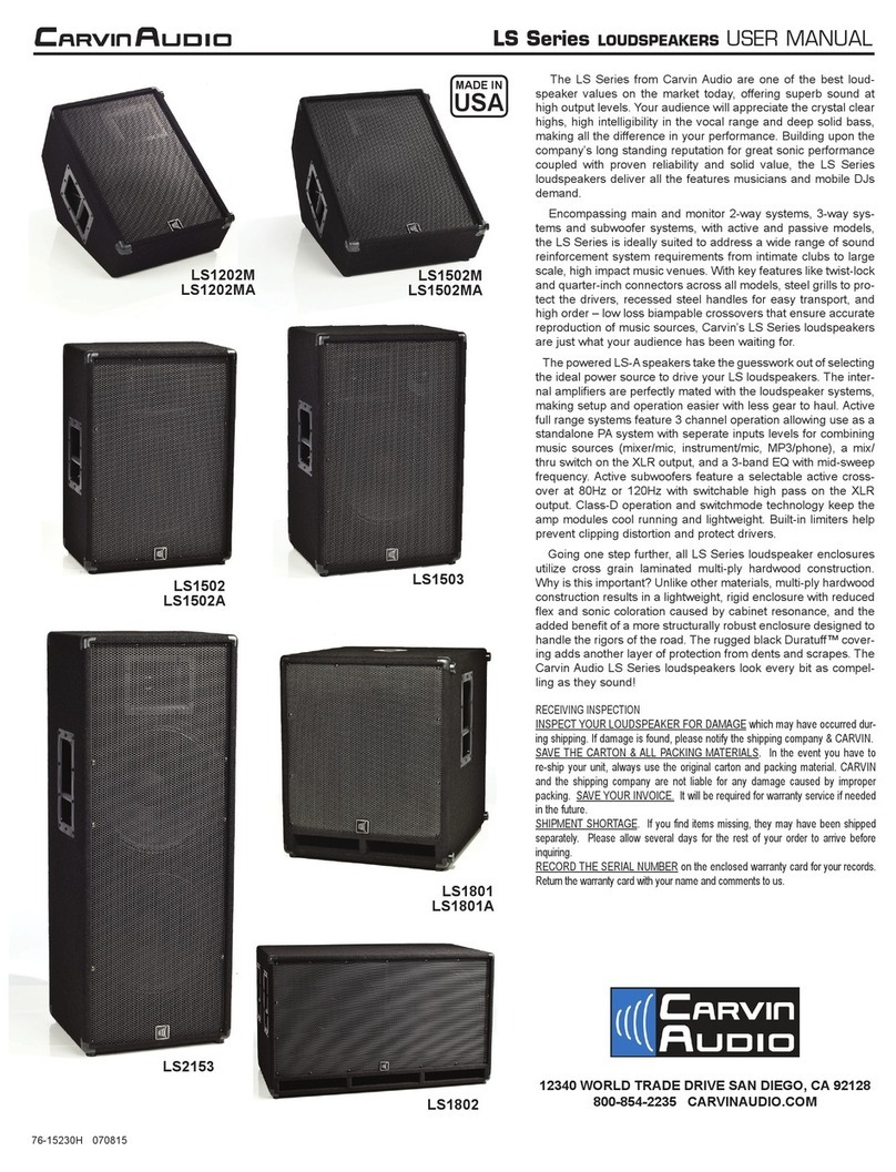 Carvin Audio LS1202M user manual