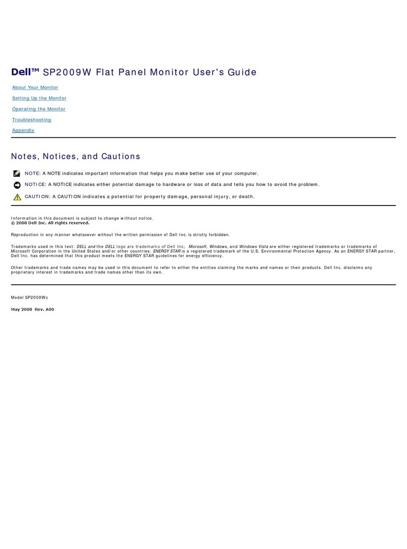 Dell SP2009W User manual