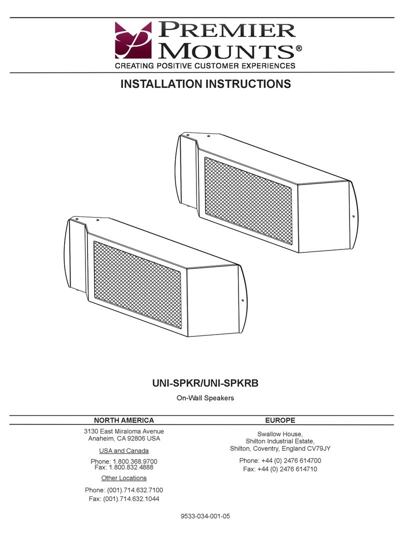 Premier Mounts UNI-SPKR installation instructions