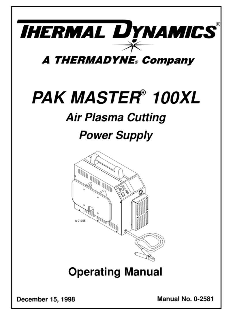Thermal Dynamics Pak Master 100XL User manual