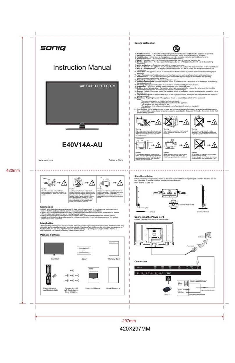 SONIQ E40V14A-Au instruction manual