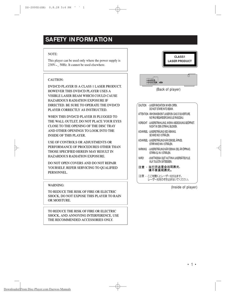 Daewoo DS-2000D User manual