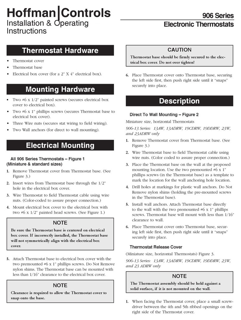 Hoffmann 906 series Installation & operating instructions