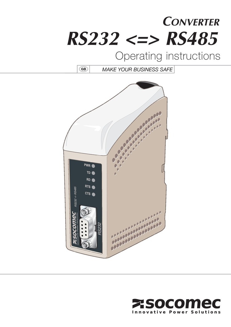 socomec RS232 operating instructions