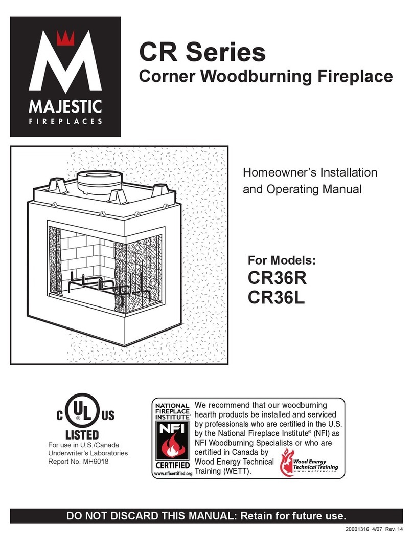 Majestic CR36R Homeowner's installation & operating manual
