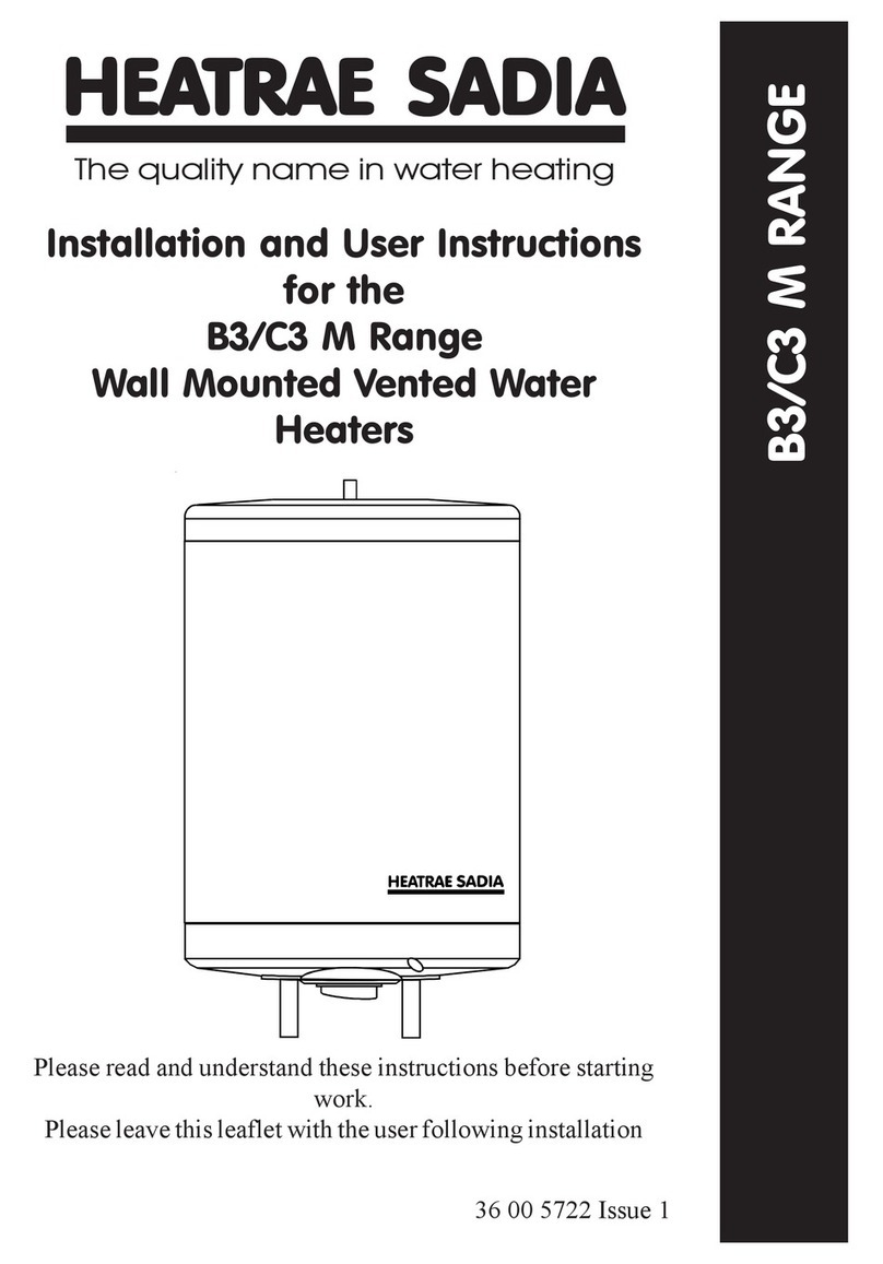 Heatrae Sadia B3 M Installation and user instructions