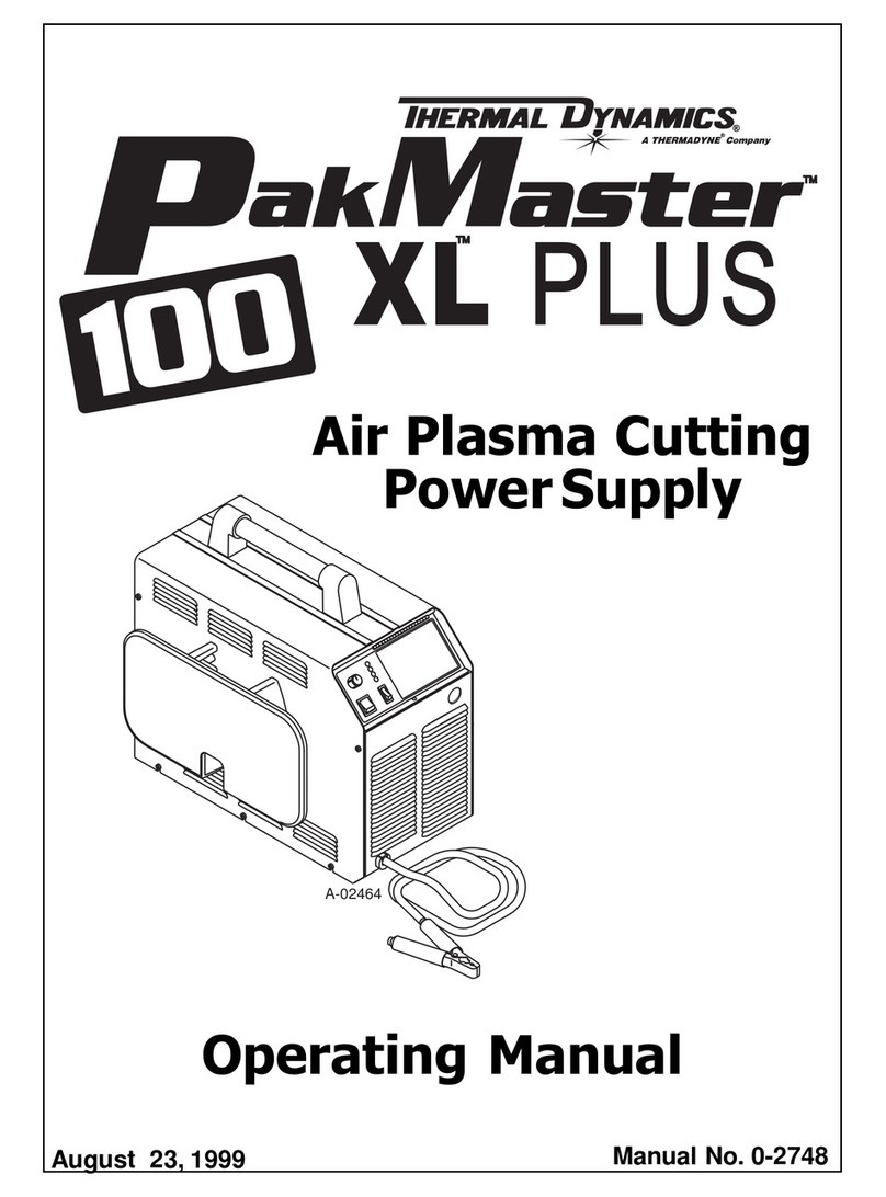 Thermal Dynamics PakMaster 100 XL plus User manual
