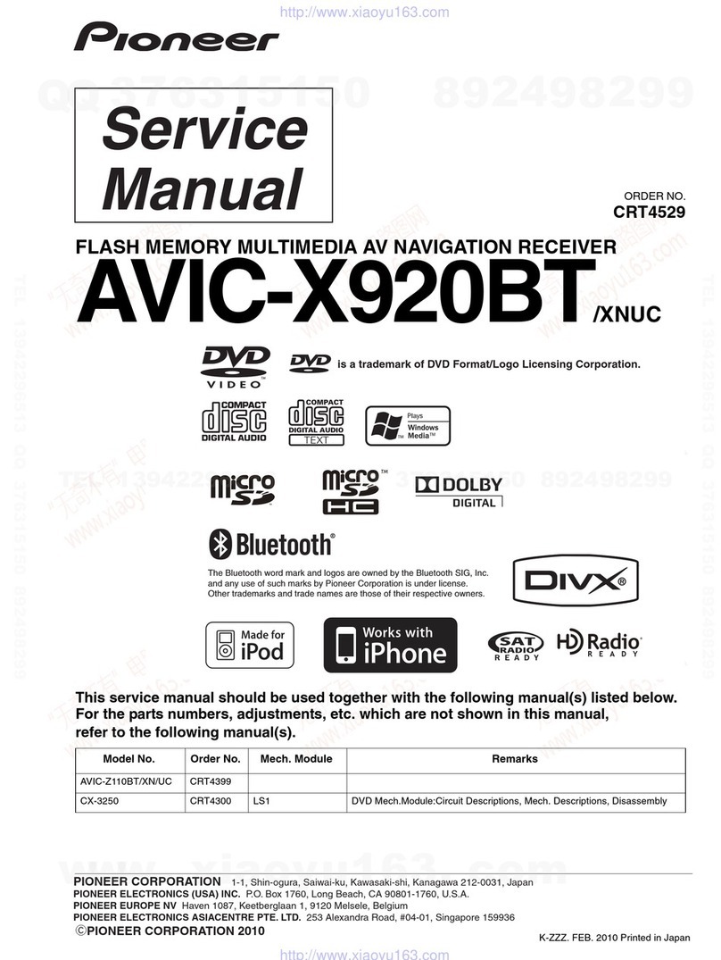 Pioneer AVIC-X920BT Service manual