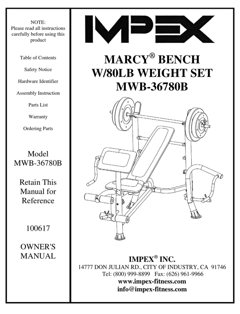 MPEX MARCY MWB-36780B owner's manual
