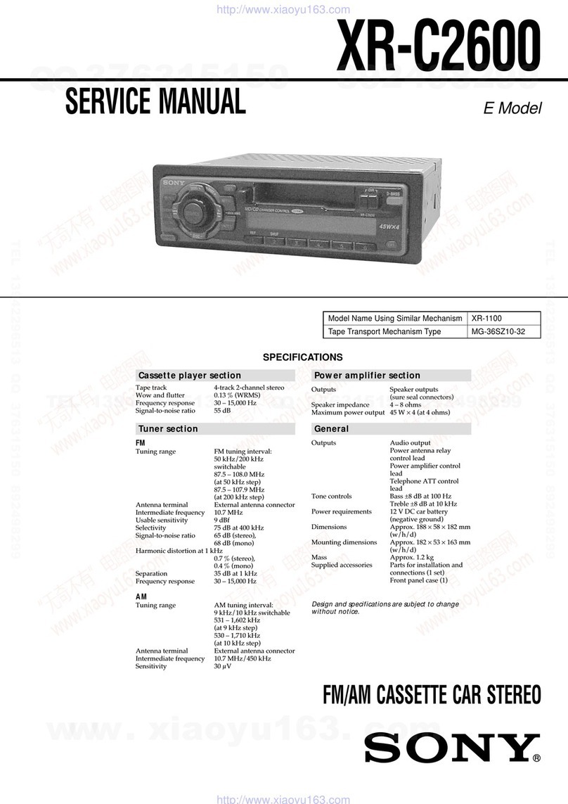 Sony XR-C2600 User manual