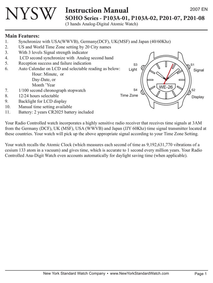 NYSW SOHO Series P103A-01 instruction manual