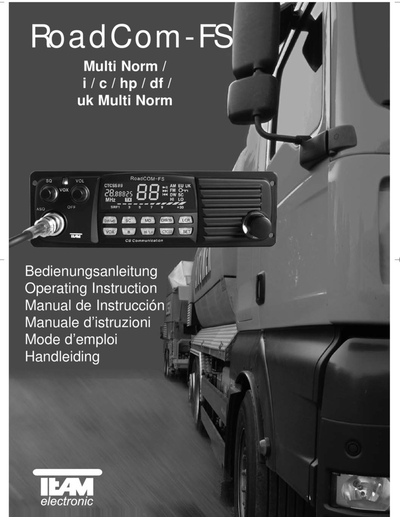 Team Electronic RoadCom-FS operating instructions