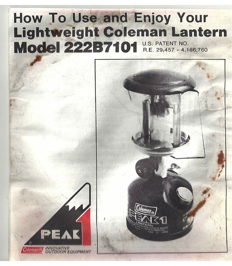Coleman 222B7101 Installation instructions