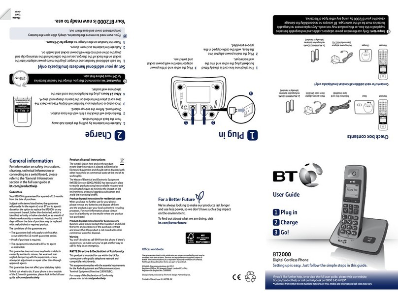 BT BT2000 User manual