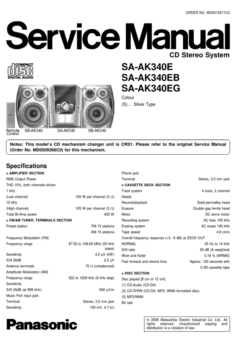 Panasonic SA-AK340E Service manual