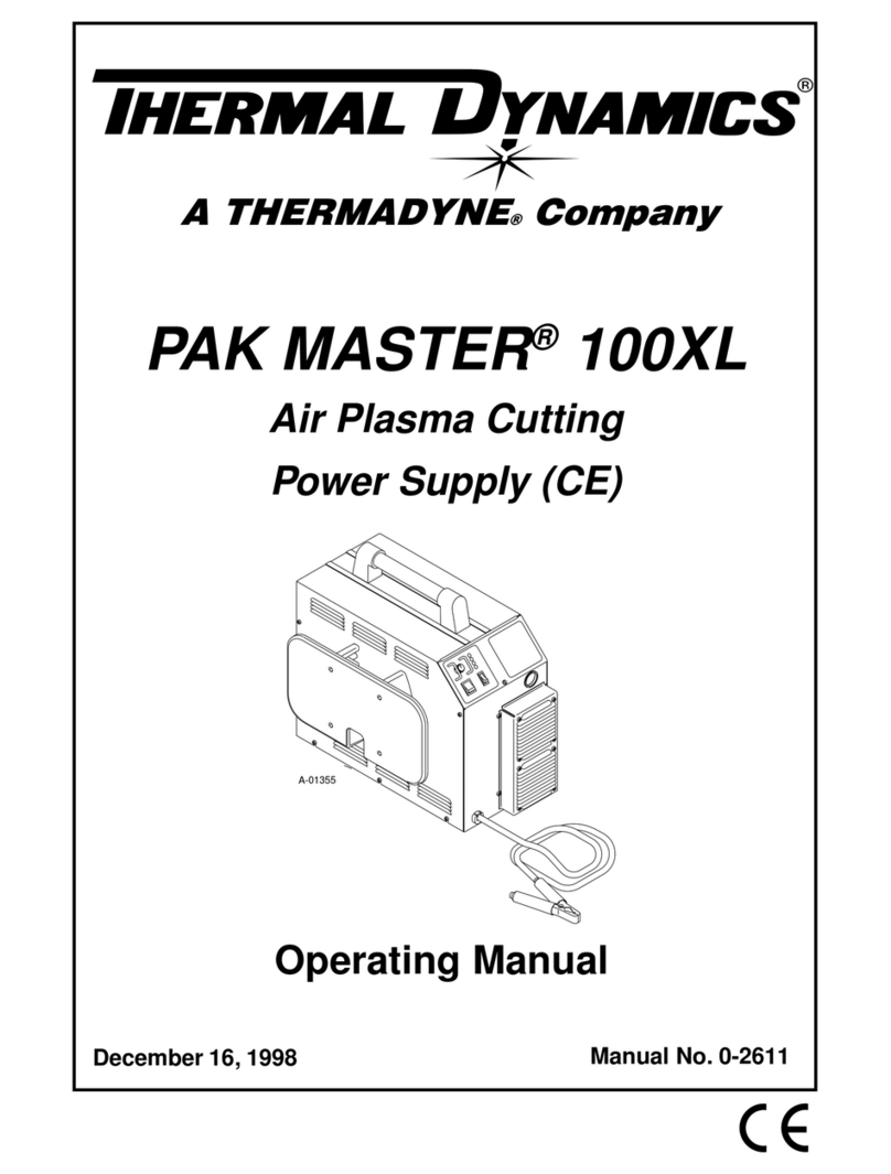 Thermal Dynamics Pak Master 100XL operating manual