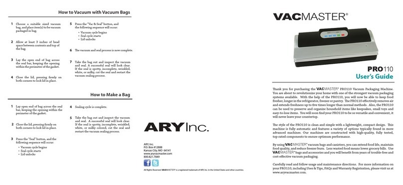 Vacmaster PRO110 user guide