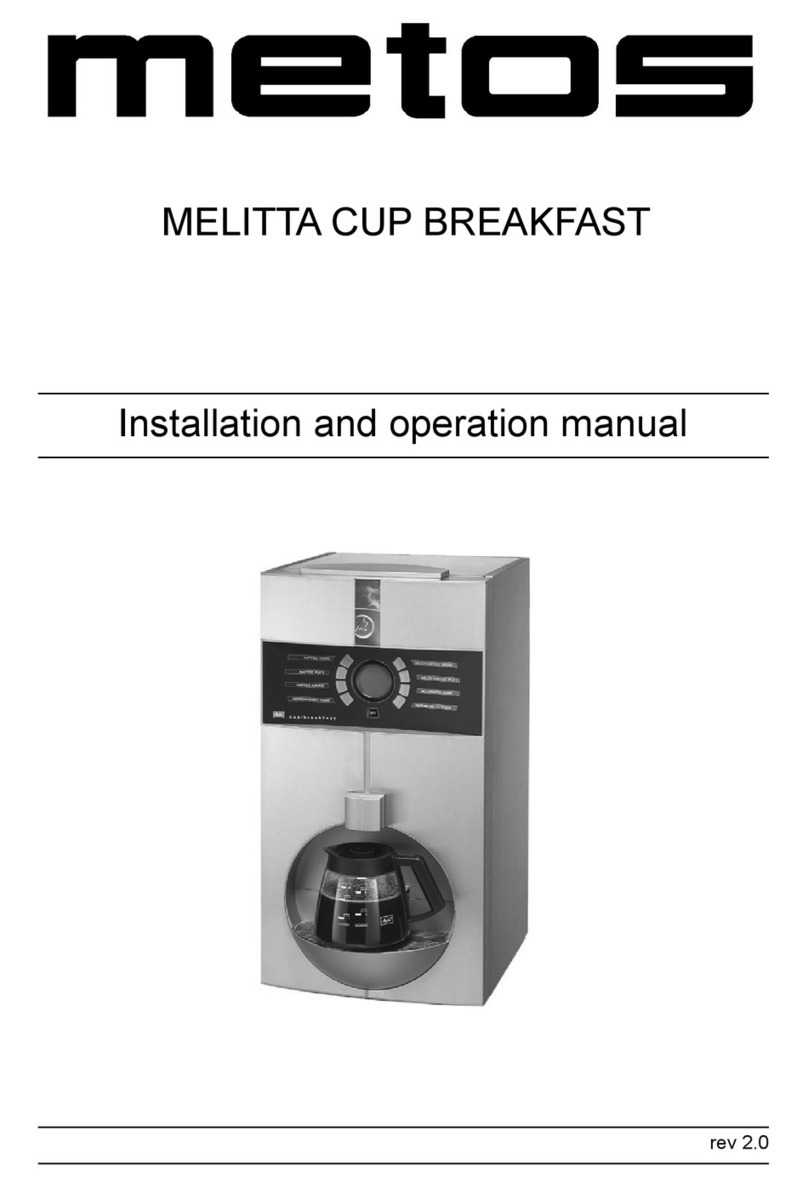 Metos MELITTA CUP BREAKFAST Installation and operation manual