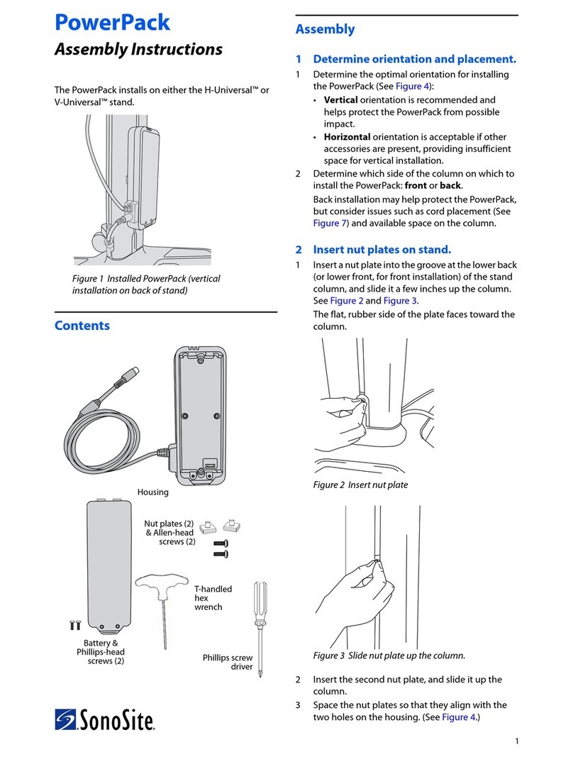 SonoSite PowerPack Assembly instructions