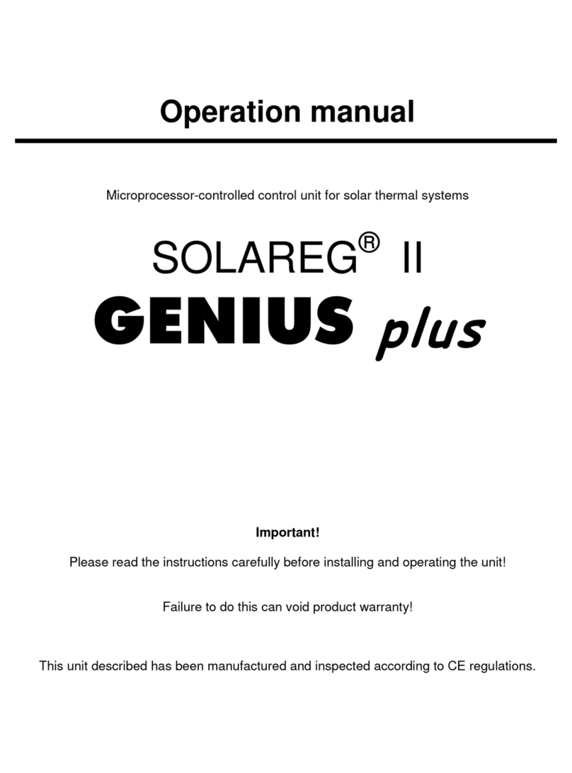 SOLAREG II GENIUS plus Assembly and operation manual