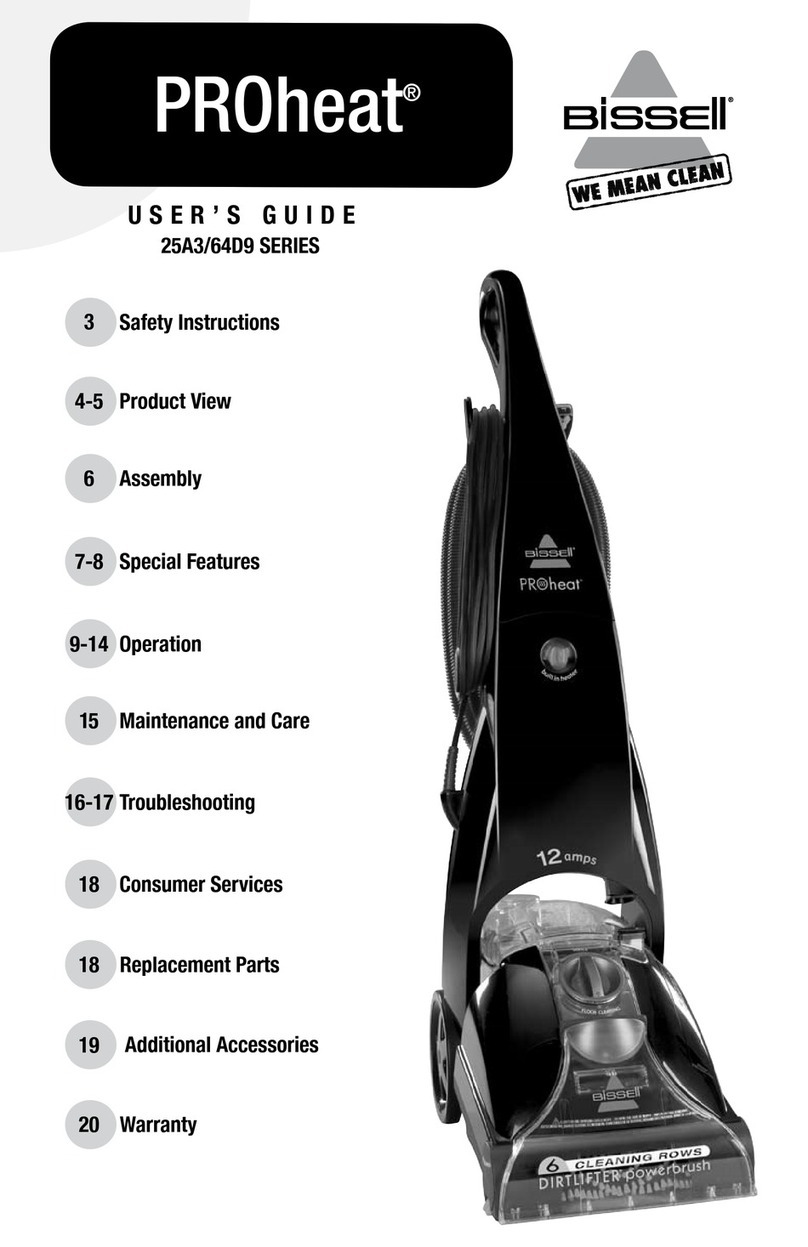 Bissell Proheat 25A3 SERIES user guide
