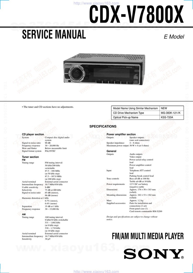 Sony CDX-V7800X Service manual