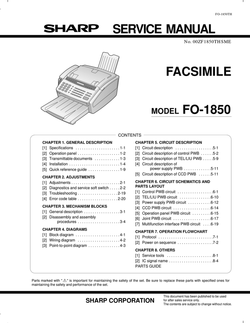 Sharp FO-1850 Service manual
