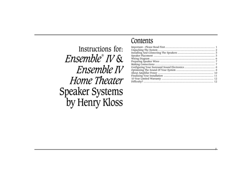 Cambridge Sound Works Ensemble IV User manual