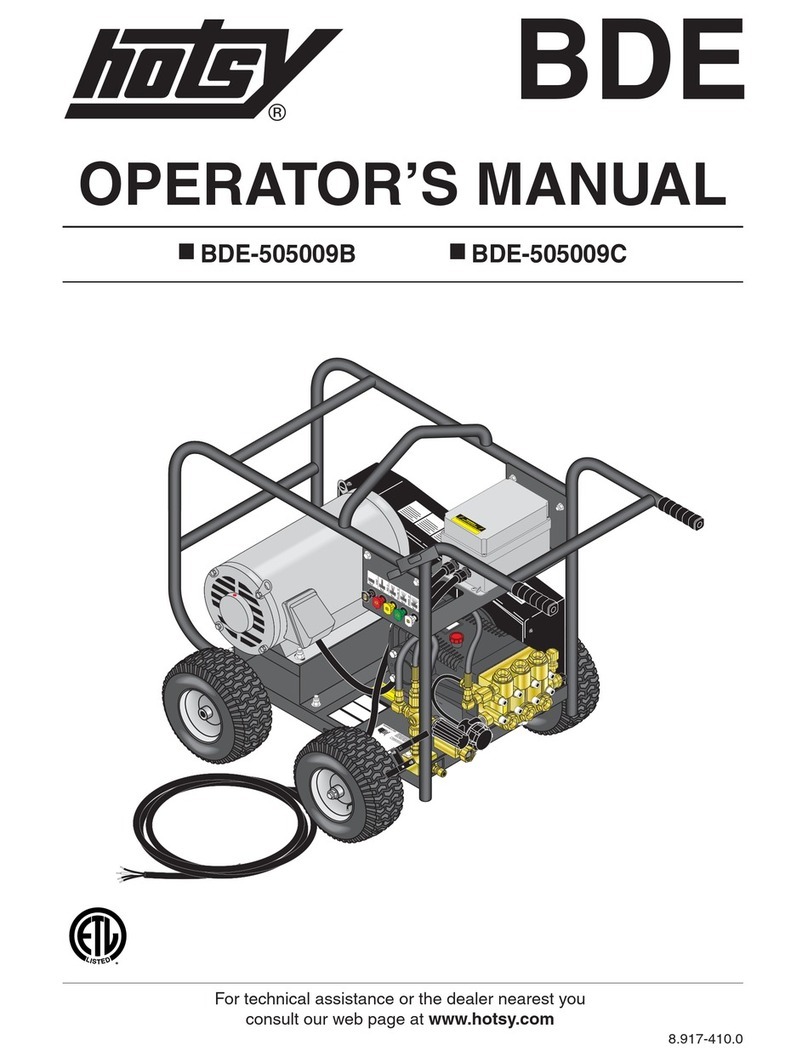 Hotsy BDE-505009B Operator's manual