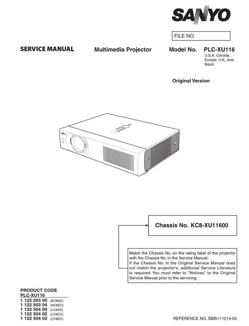 Sanyo PLC-XU116 User manual