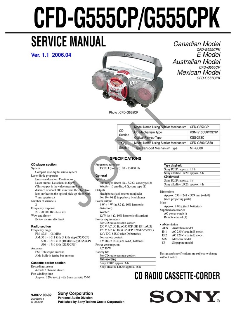 Sony CFD-G555CP Service manual