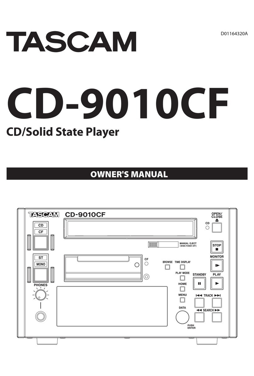 Tascam CD-9010CF owner's manual