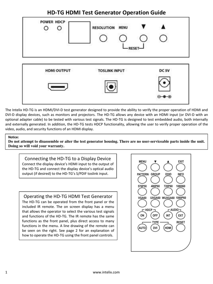 Intelix HD-TG Operation guide