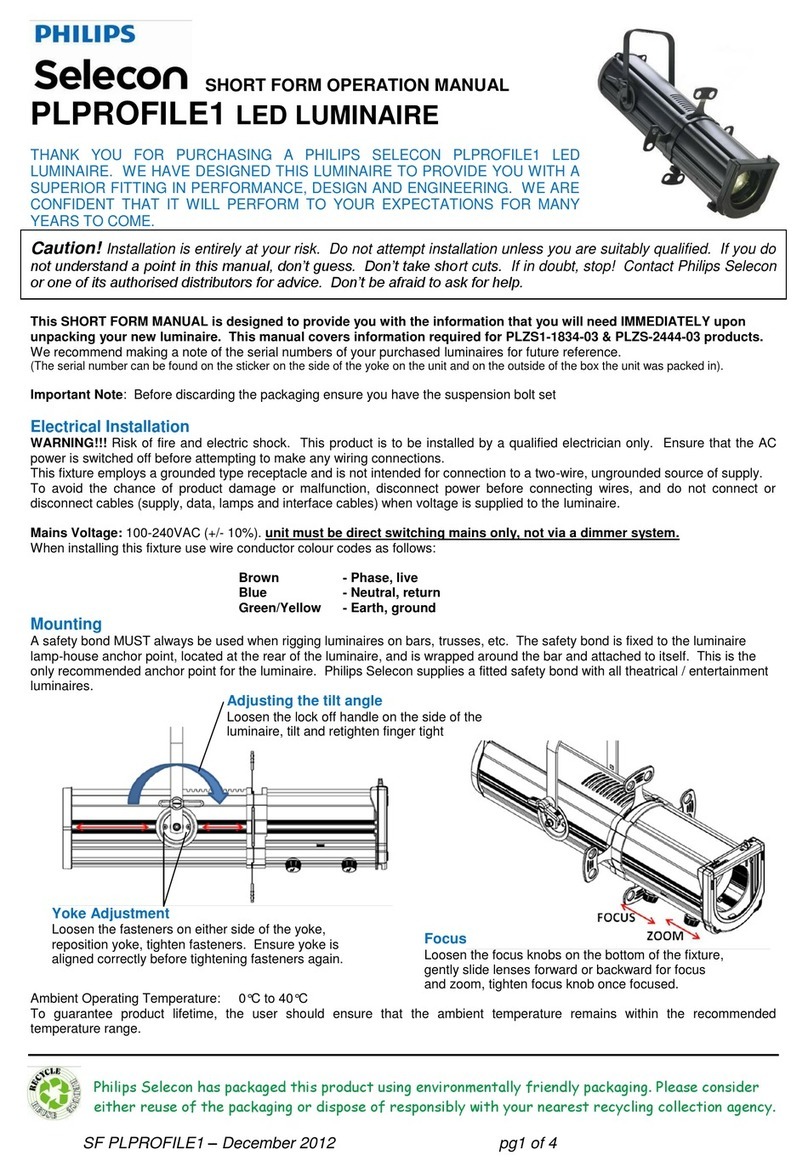 Selecon PLPROFILE1 MKII Operation manual