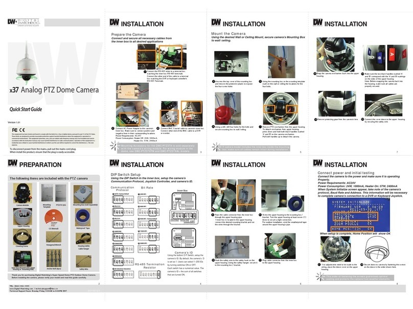 Digital Watchdog PTZ37X User manual Digital Watchdog PTZ37X User manual