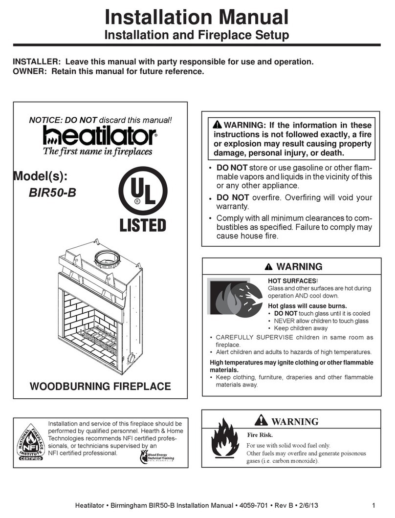 Heatilator BIR50-B User manual Heatilator BIR50-B User manual