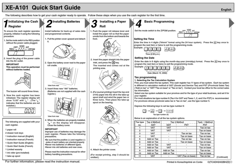 Sharp XE-A101 User manual Sharp XE-A101 User manual