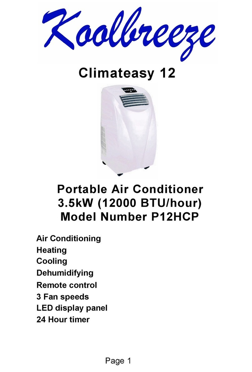 Koolbreeze P12HCP Climateasy 12 User manual