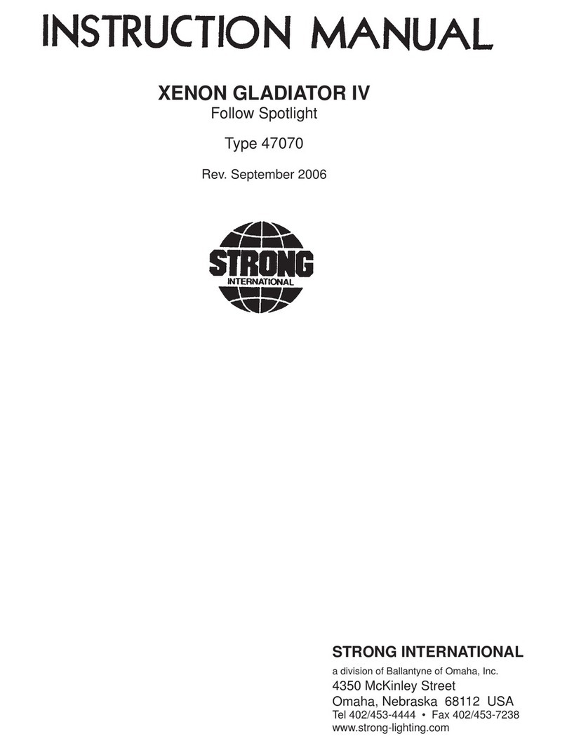 Strong International XENON GLADIATOR IV instruction manual