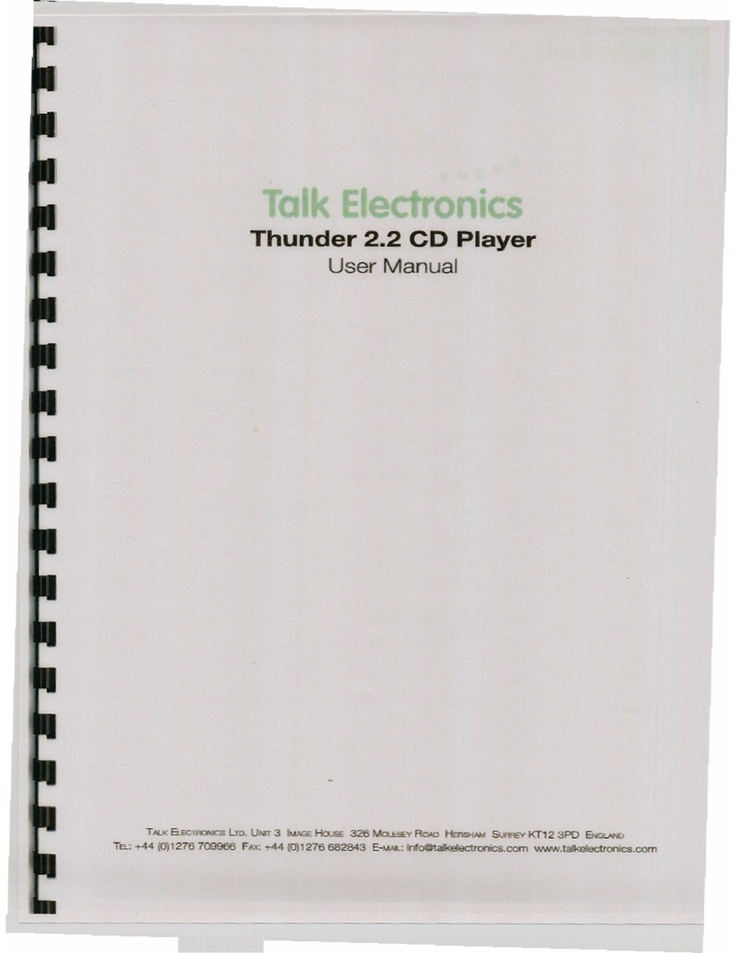 Talk electronics Thunder 2.2 User manual