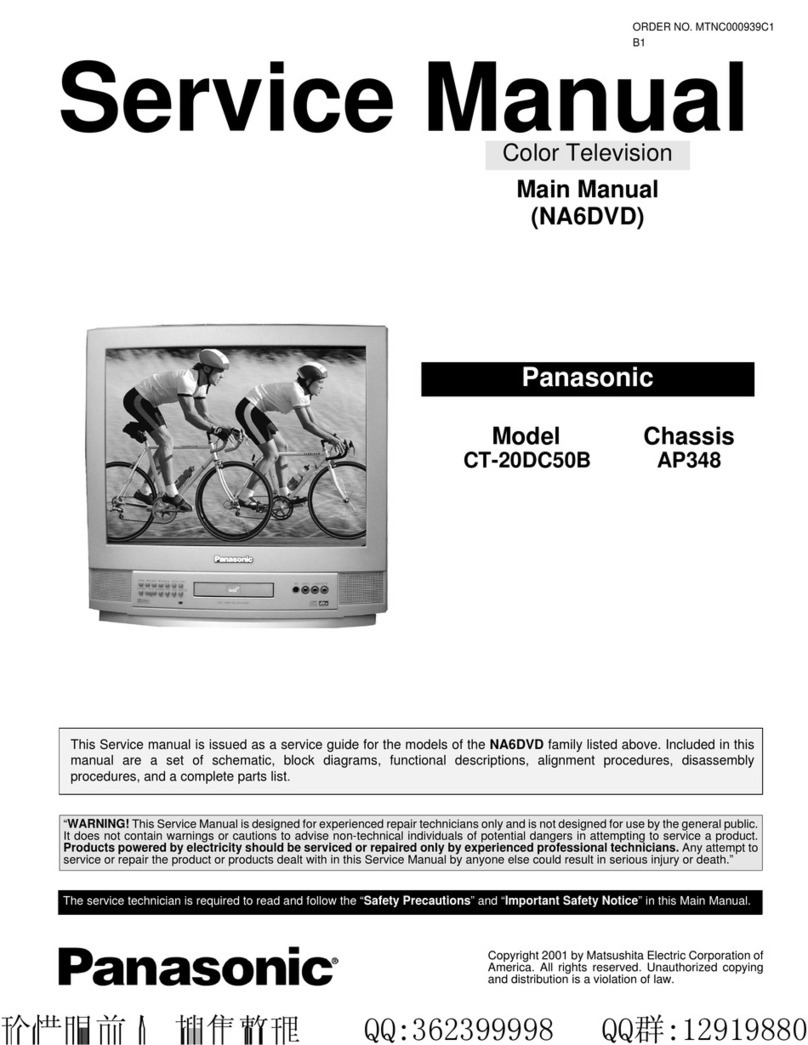 Panasonic CT20DC50B - 20" CLR TV/DVD COMBO Service manual