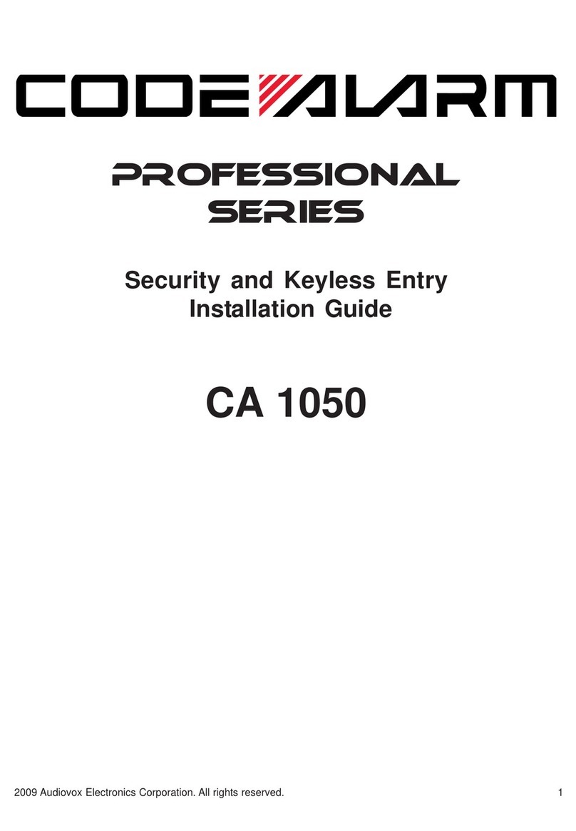 Code Alarm Professional Series CA 1050 User manual