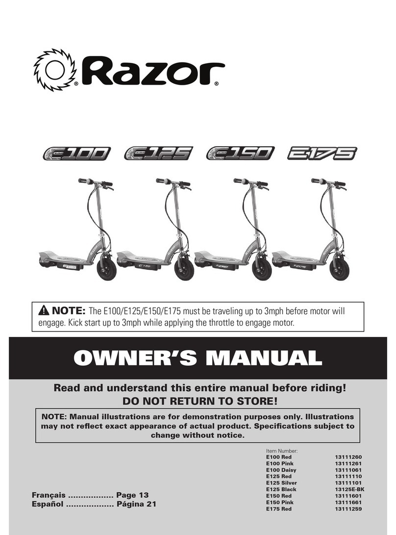 Razor E100 series User manual