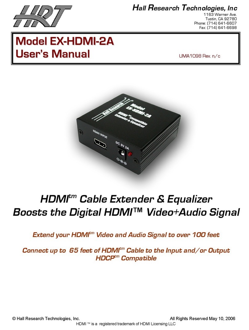 Hall Research Technologies EX-HDMI-2A User manual