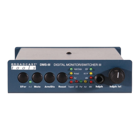 Broadcast Tools DMS-III User manual
