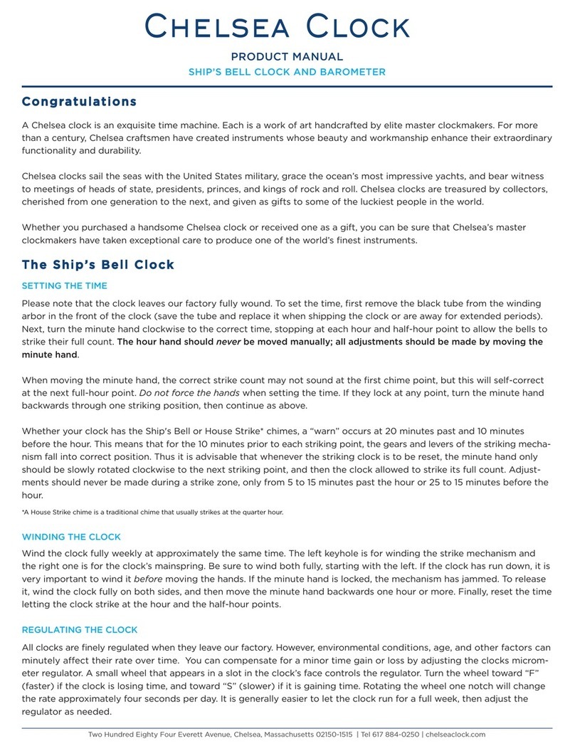 Chelsea Clock SHIP’S BELL CLOCK AND BAROMETER User manual