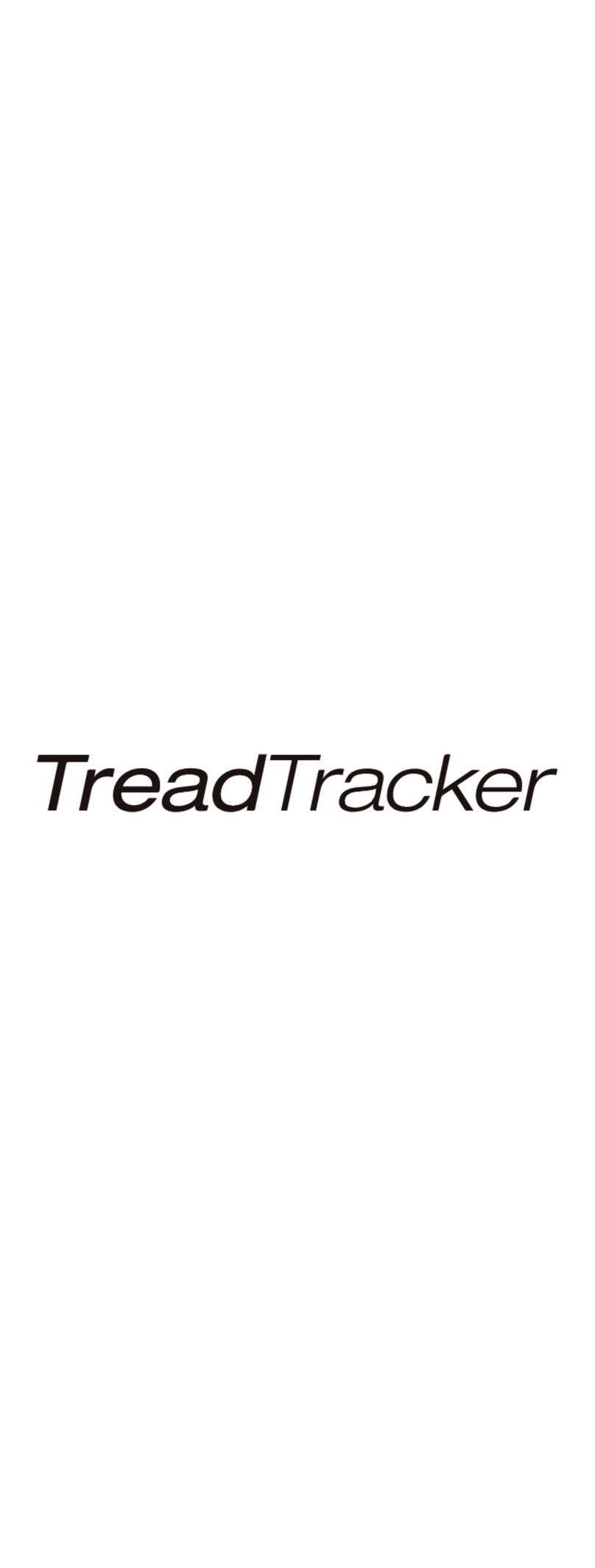 TreadTracker PFTK001 instruction manual